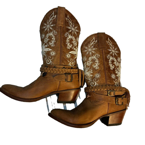 Shyanne Shoes - Shyanne Cowgirl Leather Boots Size 8.5 B